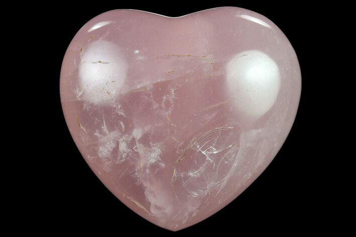 Polished Rose Quartz Heart - Madagascar #134799